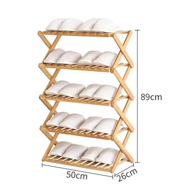 Danica - Bamboo Multi-Level Shoe Rack