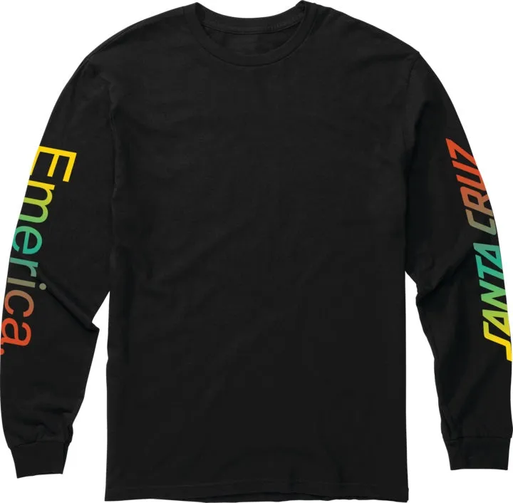 Emerica X Santa Cruz Logo Drop Long Sleeve T-Shirt - Black