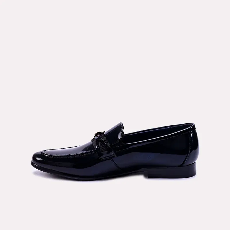 Emory Black Glossy Slip On Dress Shoes 0111070