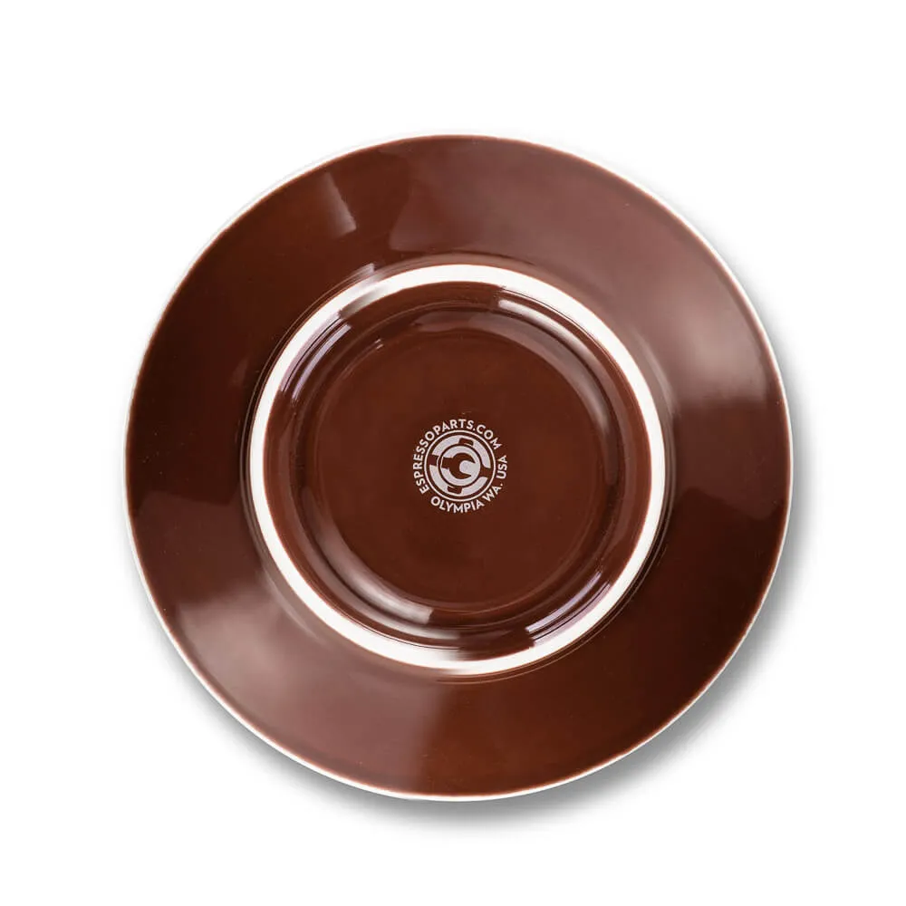 Espresso Parts Porcelain Cappuccino Cup & Saucer - Brown (6oz/195ml)