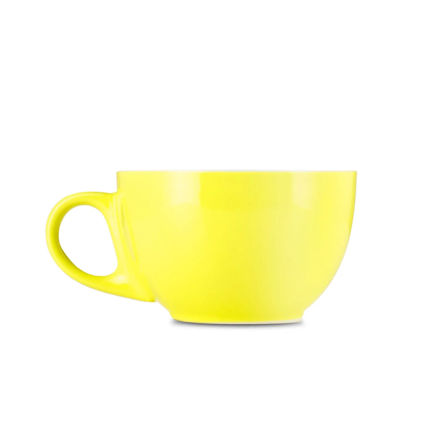 Espresso Parts Porcelain Cappuccino Cup & Saucer - Yellow (6oz/195ml)