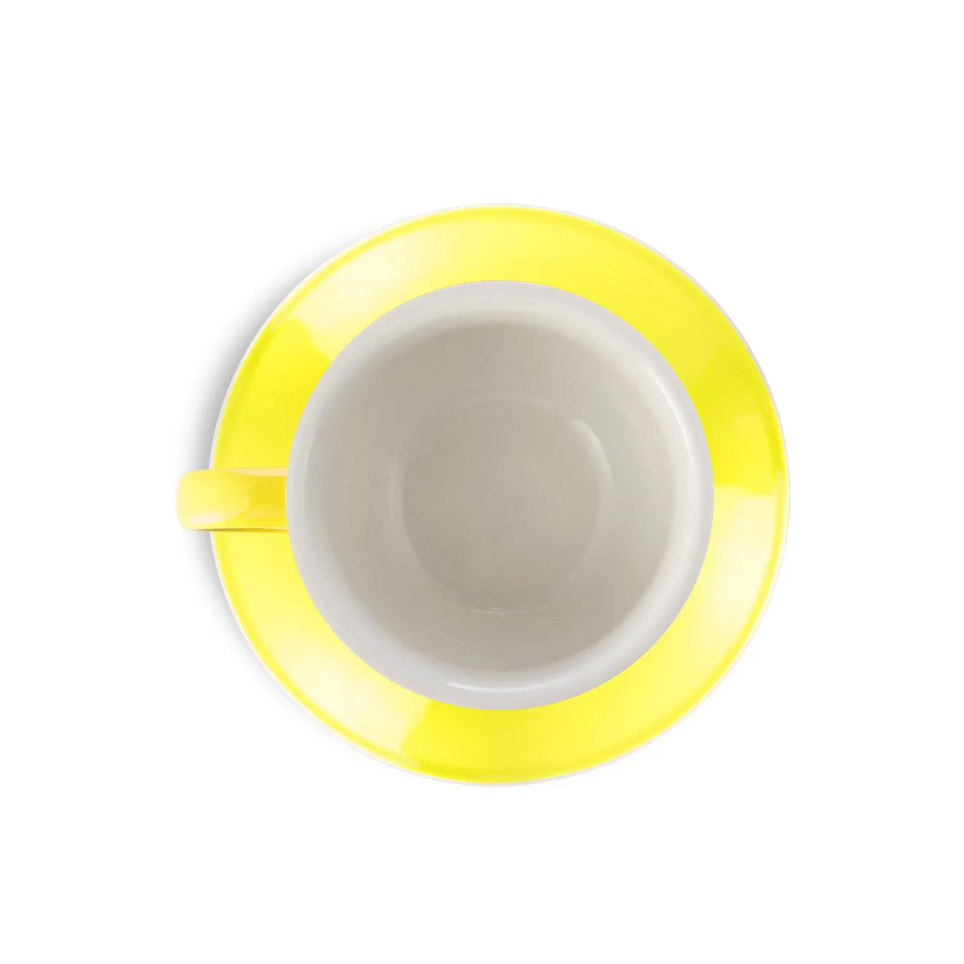 Espresso Parts Porcelain Cappuccino Cup & Saucer - Yellow (6oz/195ml)