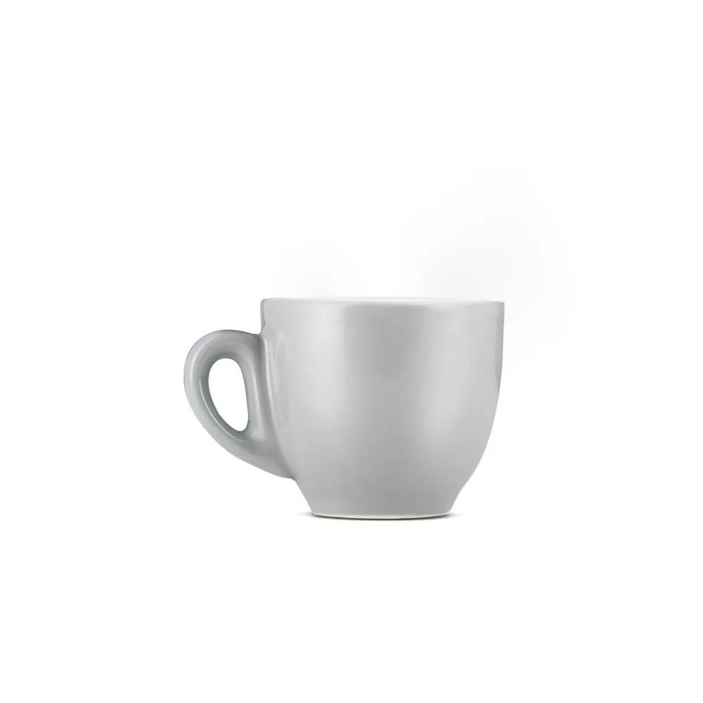 Espresso Parts Porcelain Espresso Cup & Saucer (2oz/70ml) - Jolly Roger Elf Gray