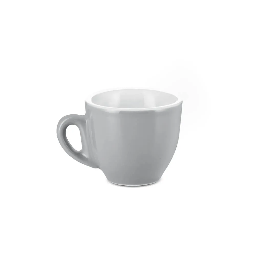 Espresso Parts Porcelain Espresso Cup & Saucer (2oz/70ml) - Jolly Roger Elf Gray