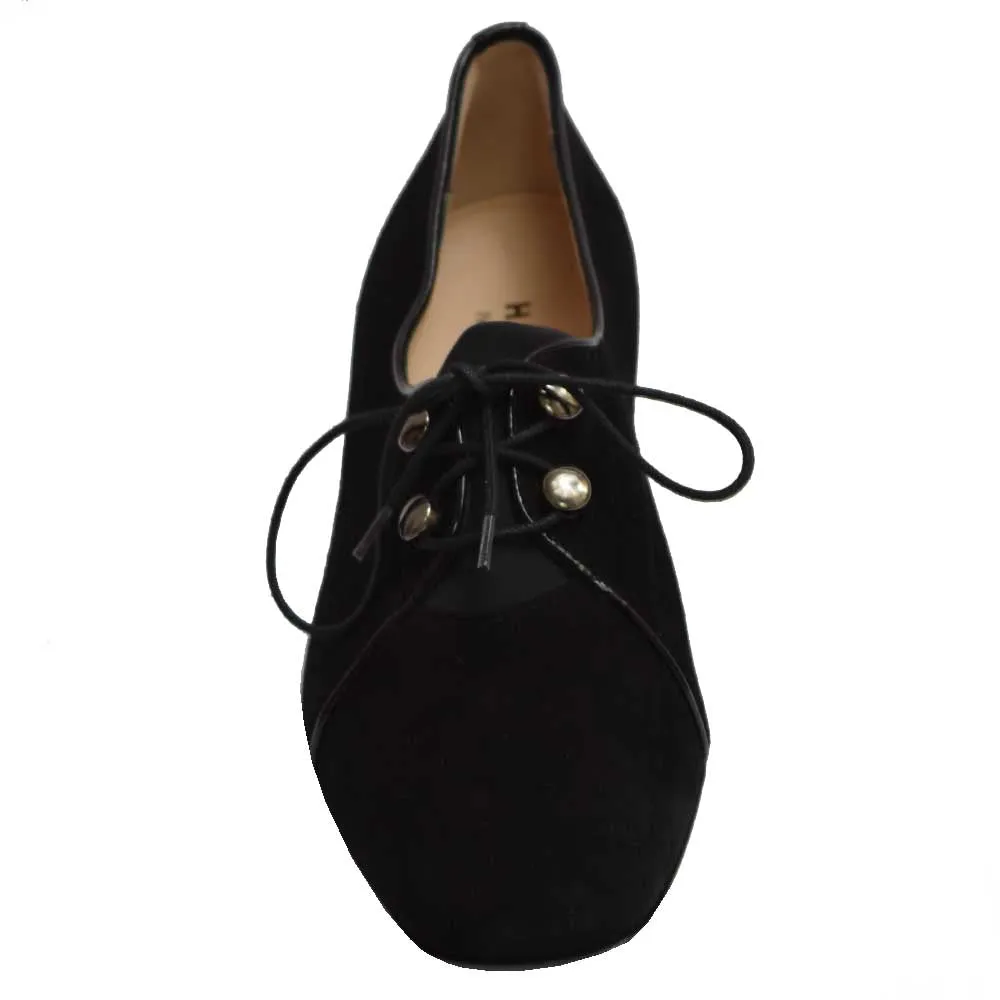 Evelyn Lace Black Nubuck