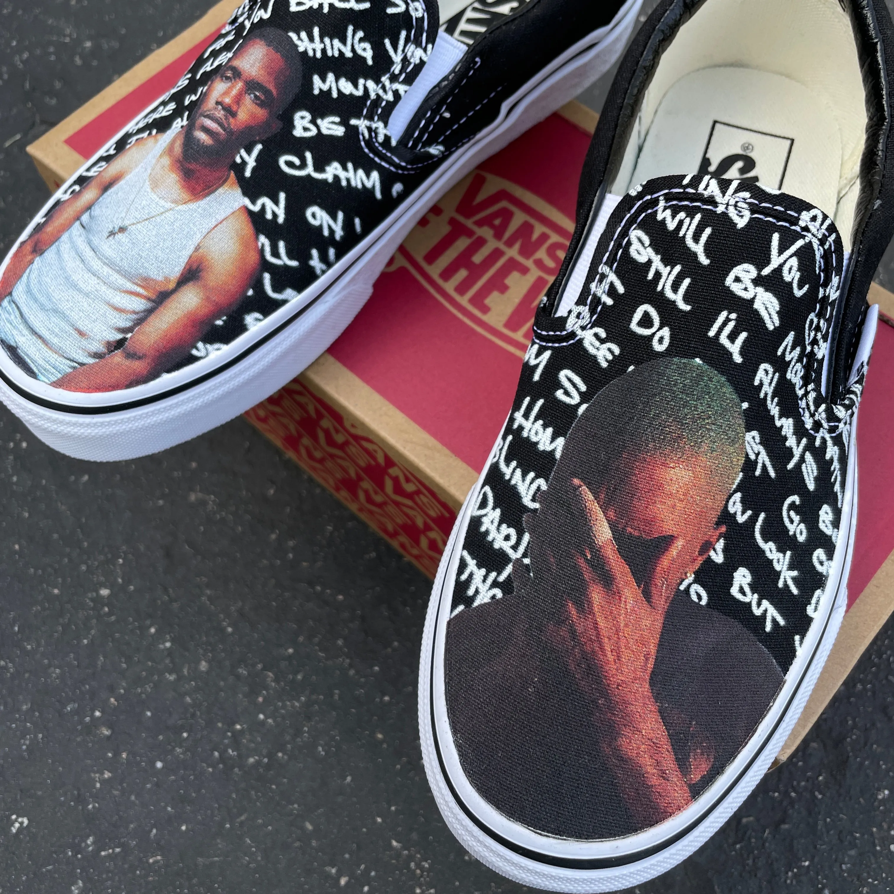 Frank Ocean Sneakers - Custom Slip Ons - Custom Vans Shoes