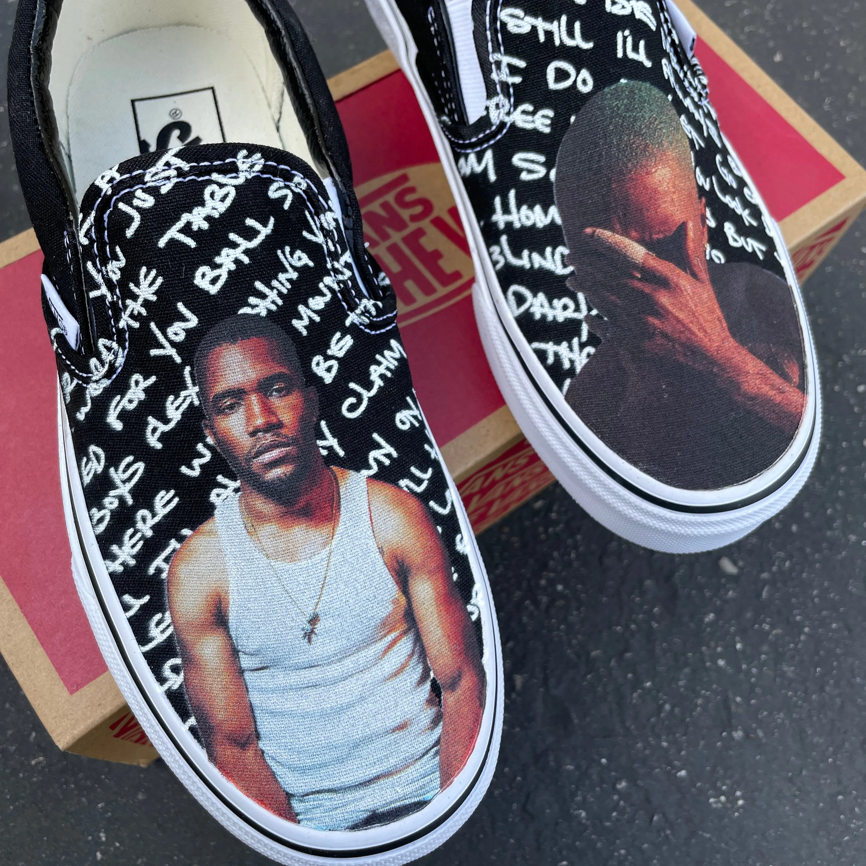 Frank Ocean Sneakers - Custom Slip Ons - Custom Vans Shoes