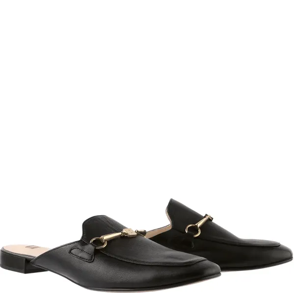 Frida Leather Slip On Loafer Black