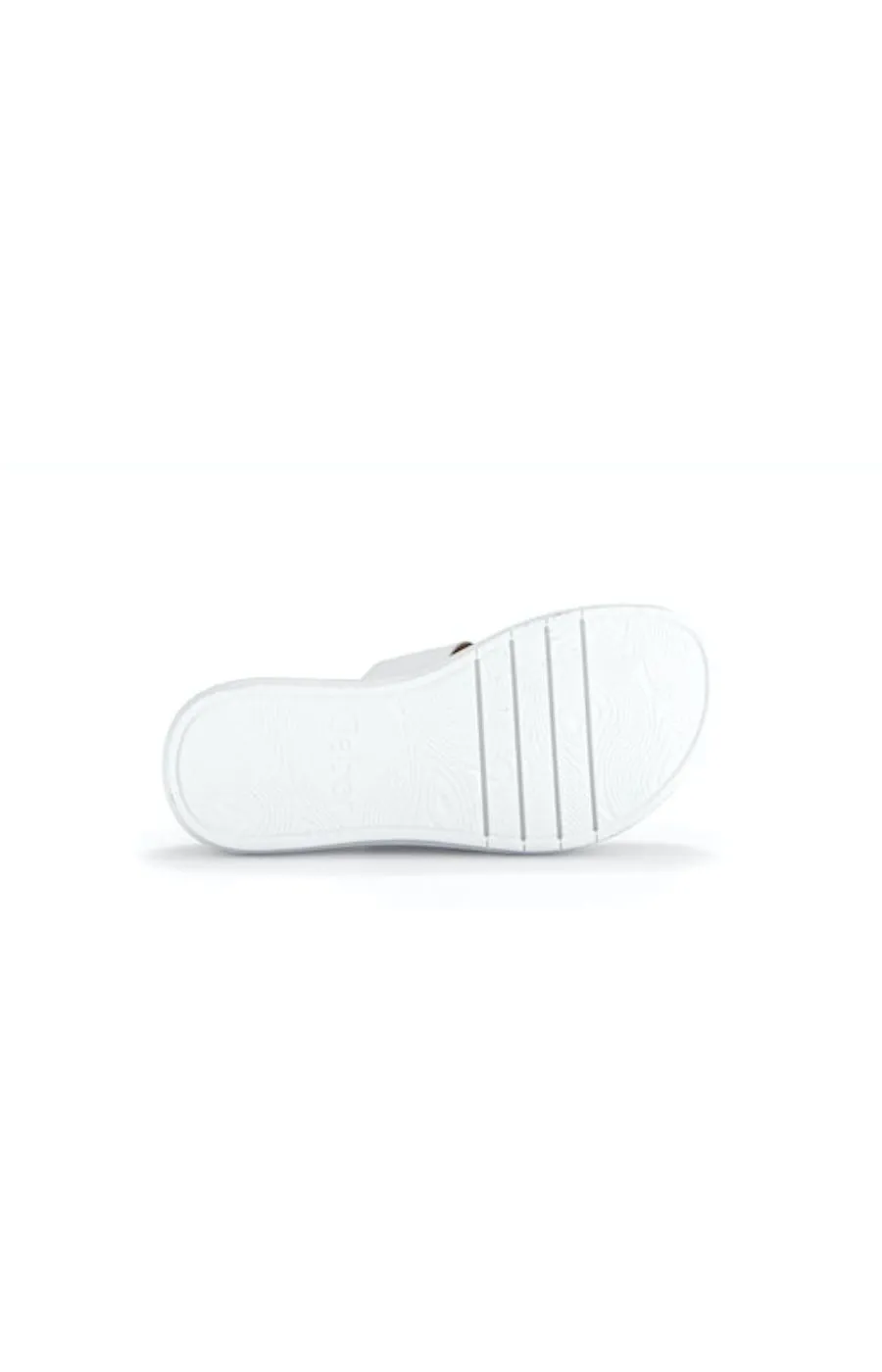 Gabor Slip On Buckle Sandal in White