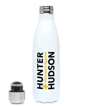 H H 500ml Insulated Water Bottle BPA Free, Leak-Proof in White