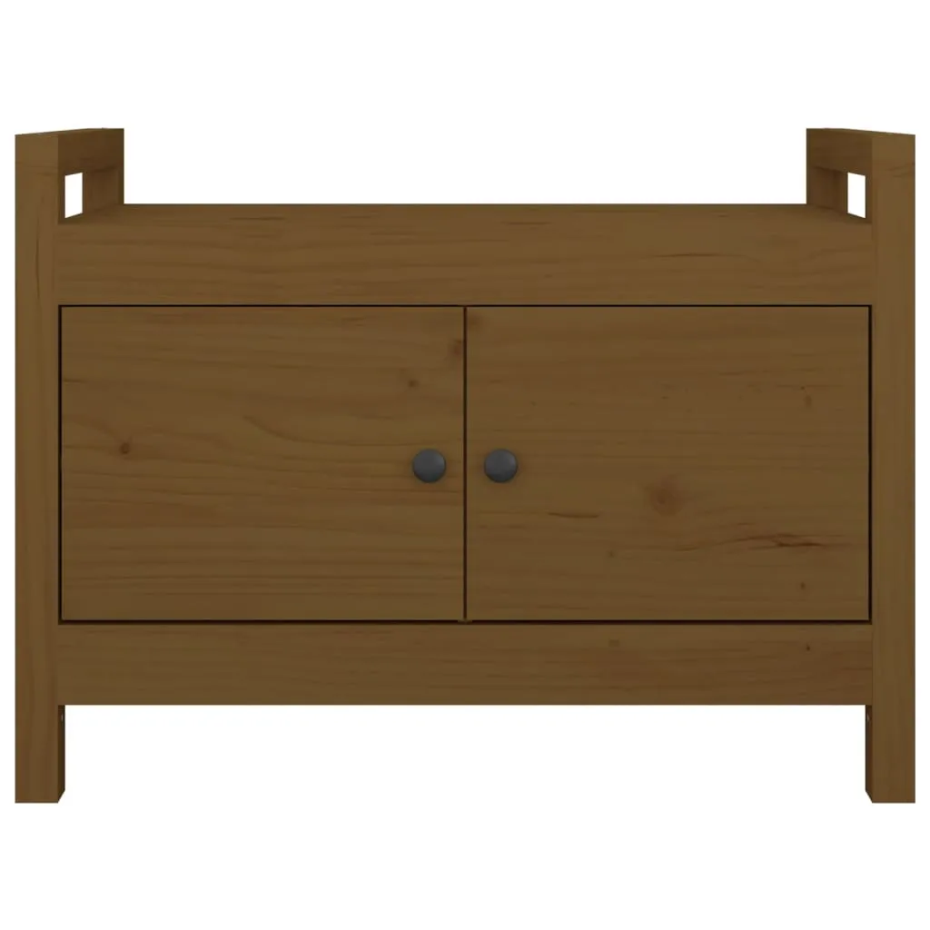 Hall Bench Honey Brown 80x40x60 cm Solid Wood Pine