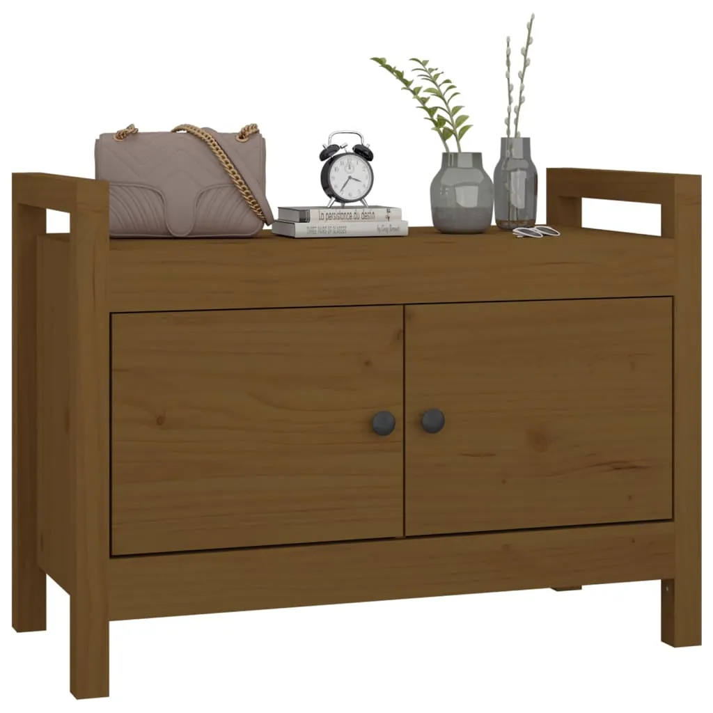 Hall Bench Honey Brown 80x40x60 cm Solid Wood Pine