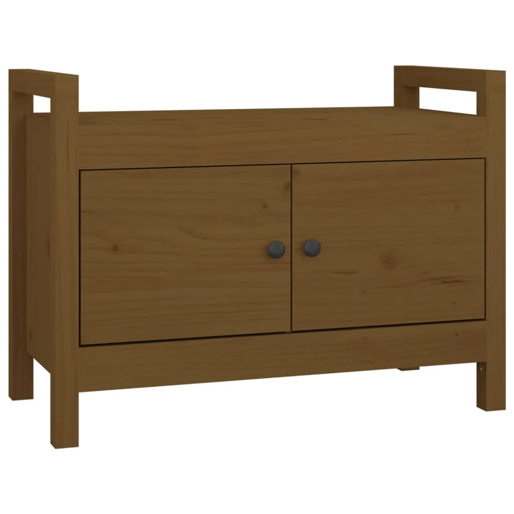 Hall Bench Honey Brown 80x40x60 cm Solid Wood Pine