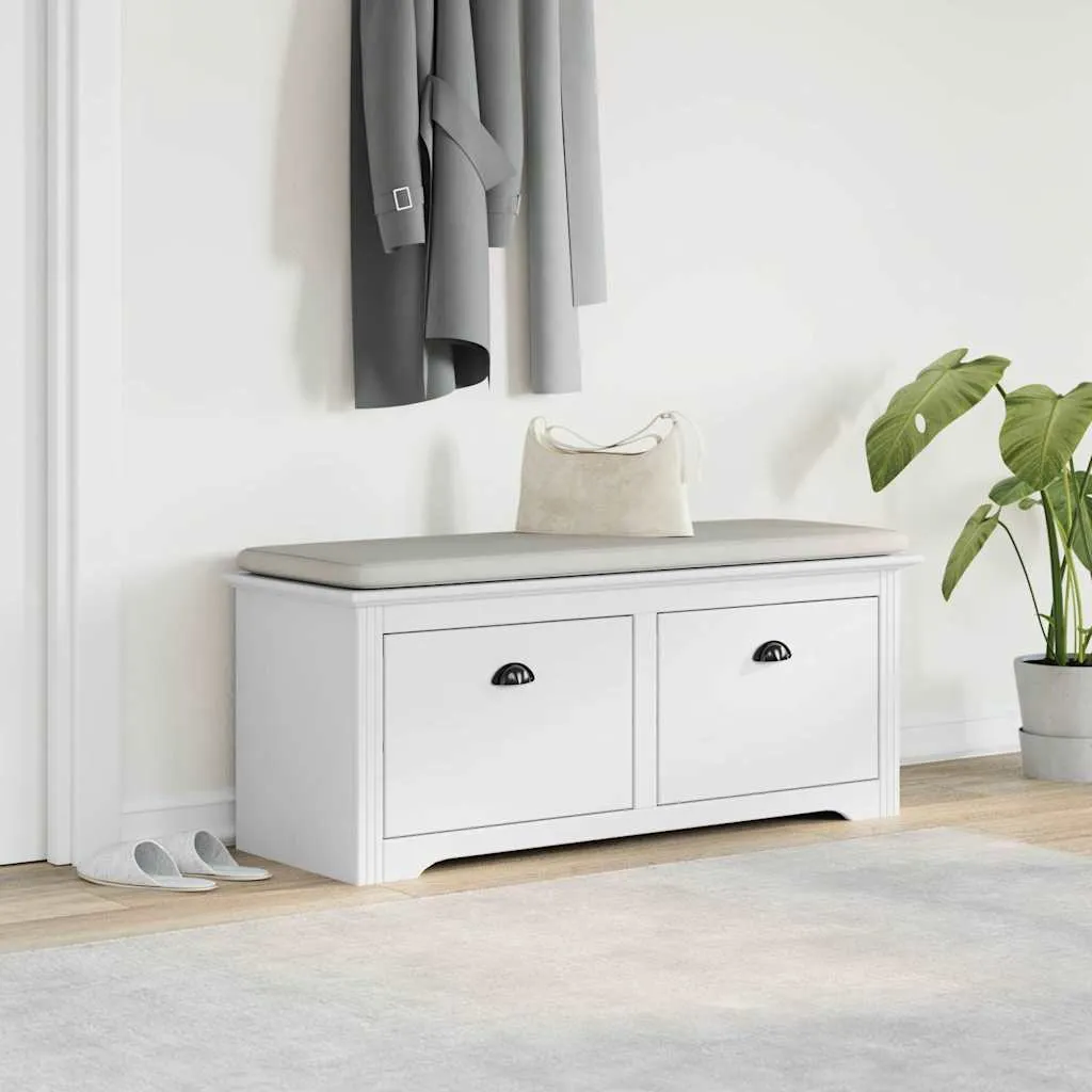 Hallway Bench BODO White 114x40x45 cm