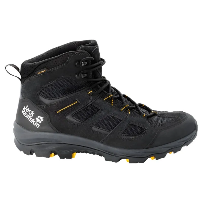 Jack Wolfskin Vojo Hike 3 Men's Walking Boots - Black/Burley Yellow