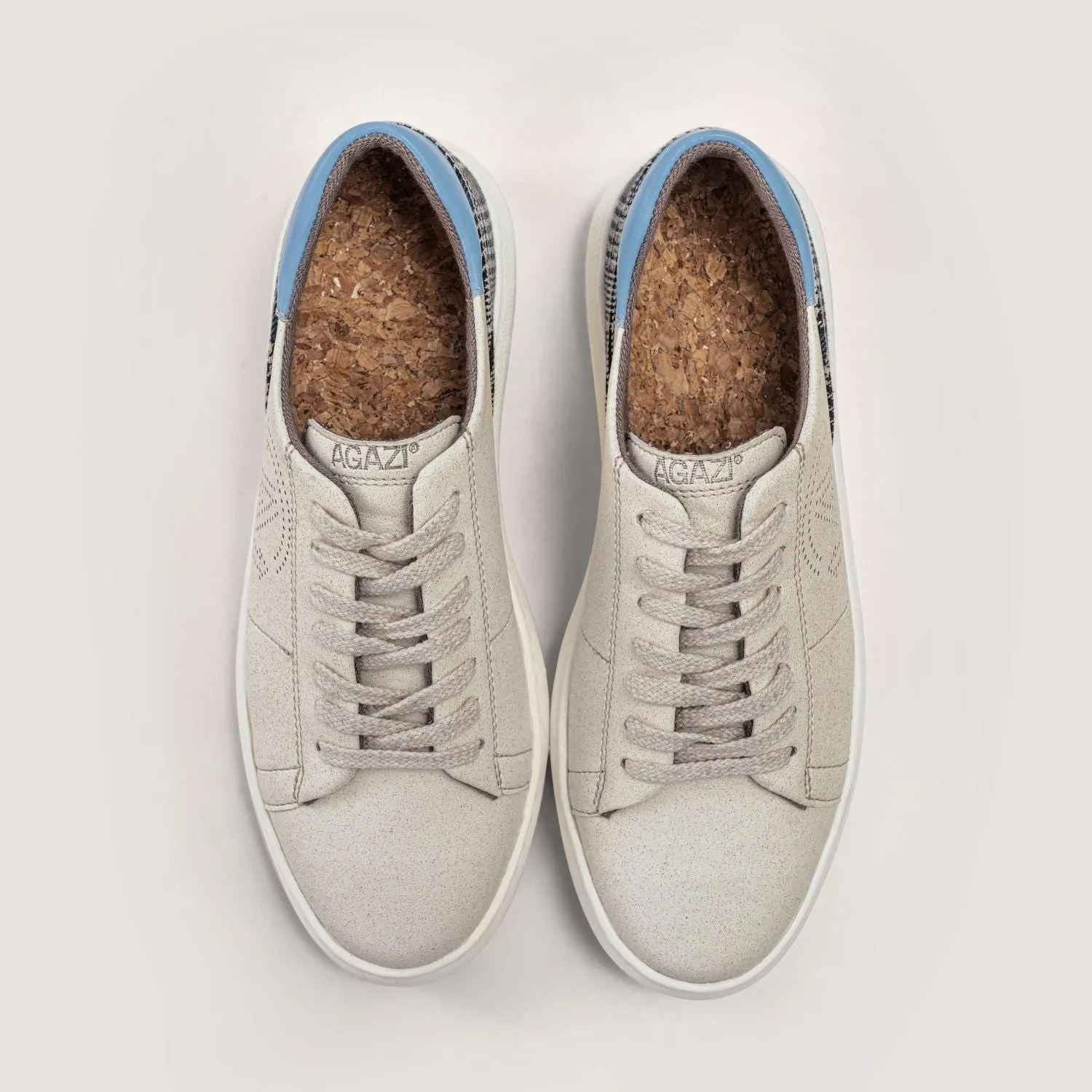 Jane Women's Apple & Corn Leather Vegan Sneakers | Sky Blue