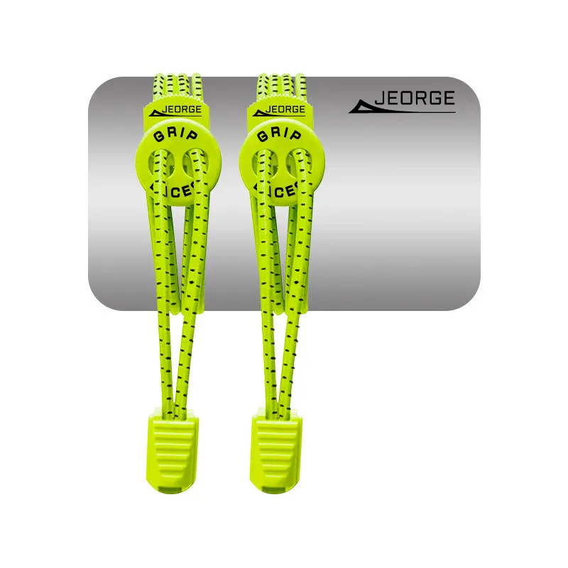 JEORGE Grip Laces, 3 Pairs, No Tie Elastic Shoelaces System, One Size Fits All.