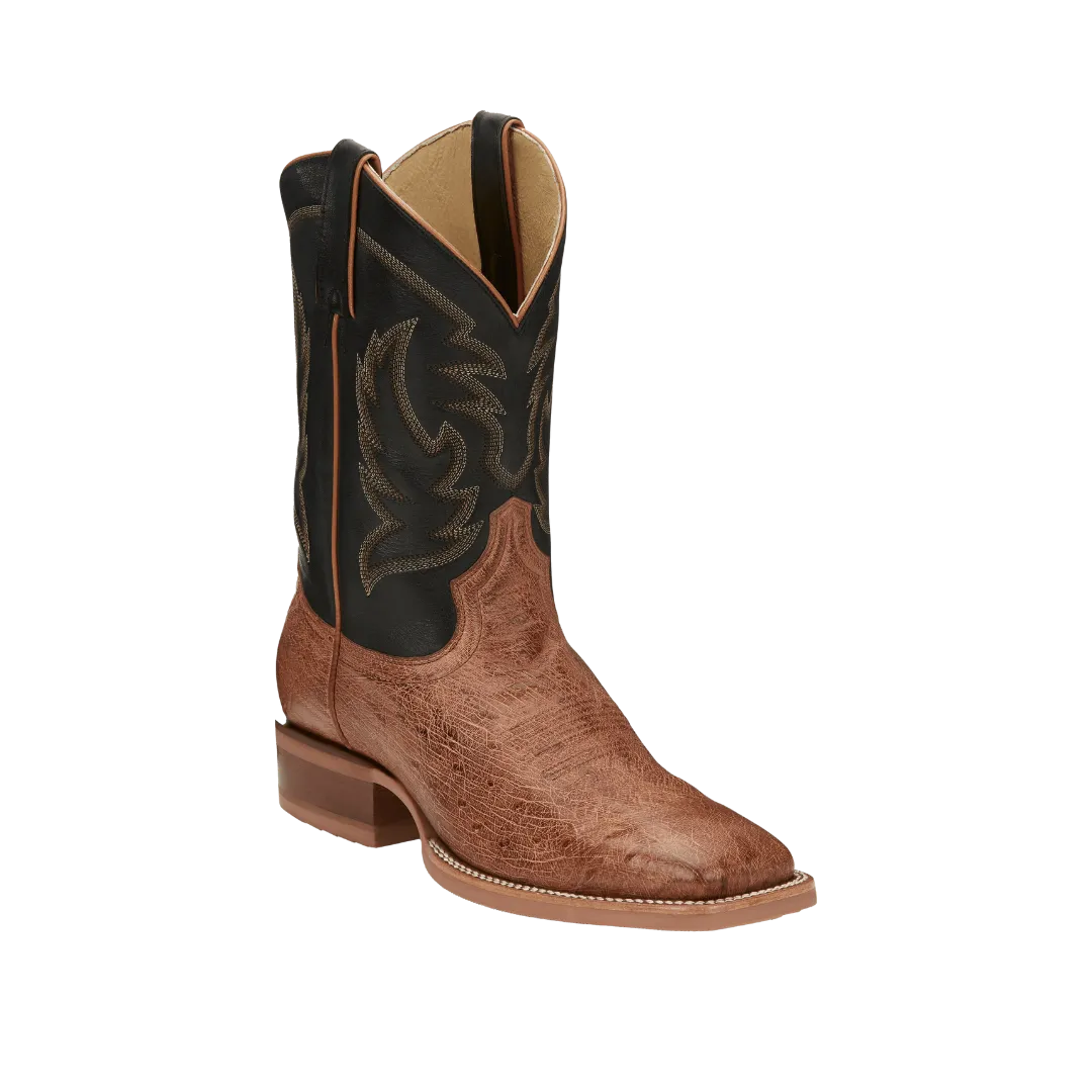 Justin Men's Smooth Quill Ostrich Cowboy Boots