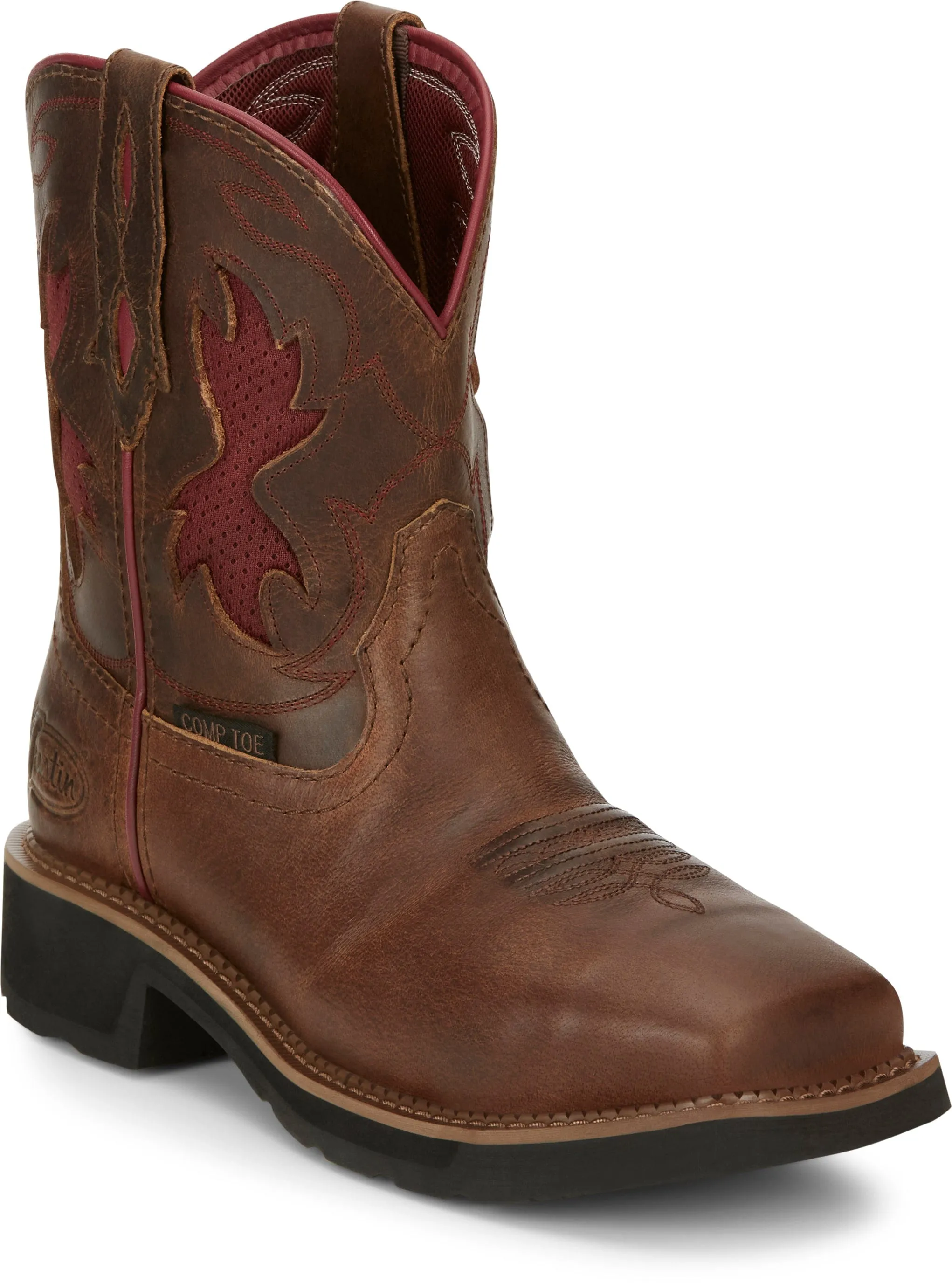 Justin Women's Lathey Brown Nano Composite Toe Work Boots GY9962