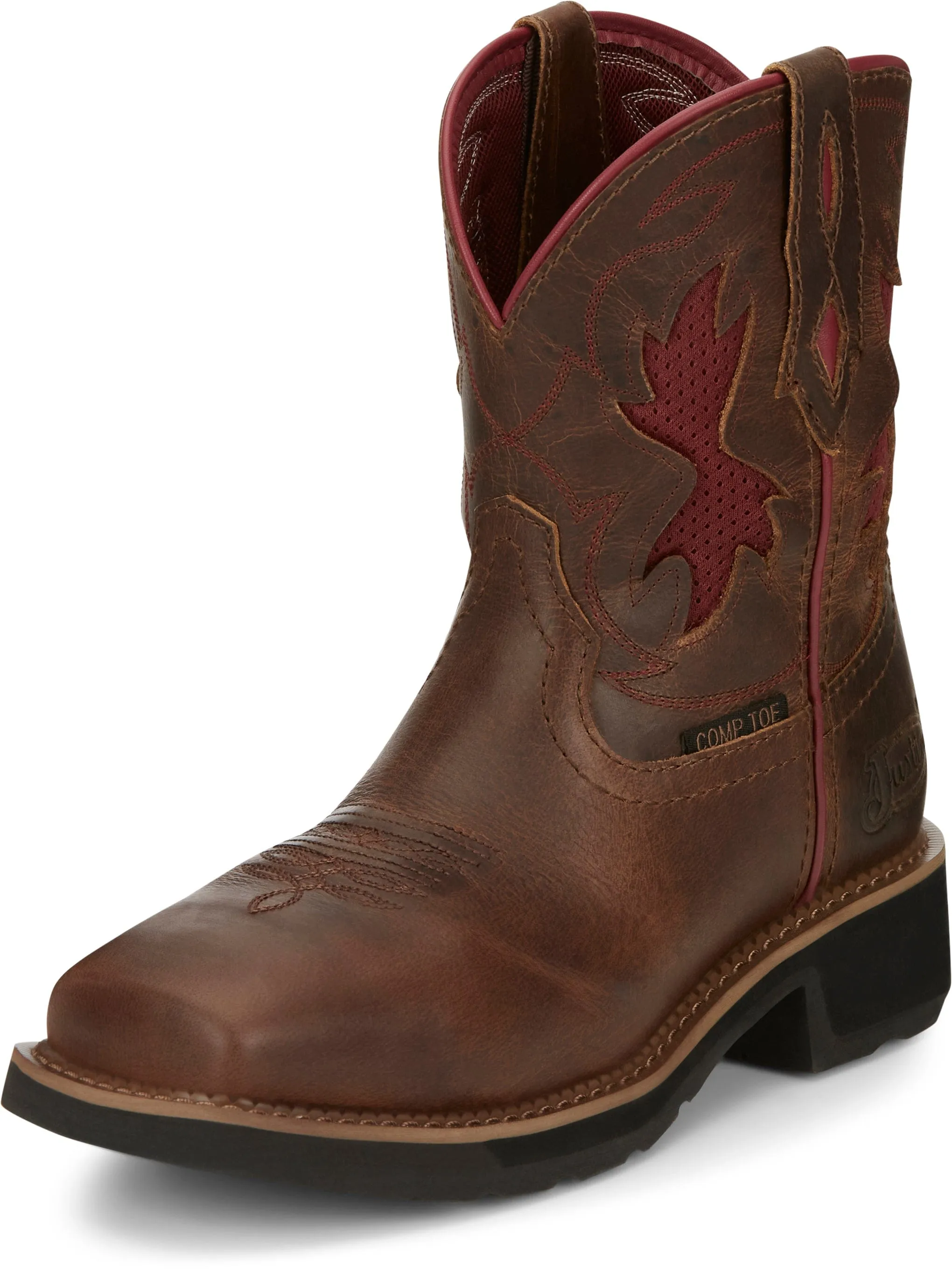 Justin Women's Lathey Brown Nano Composite Toe Work Boots GY9962