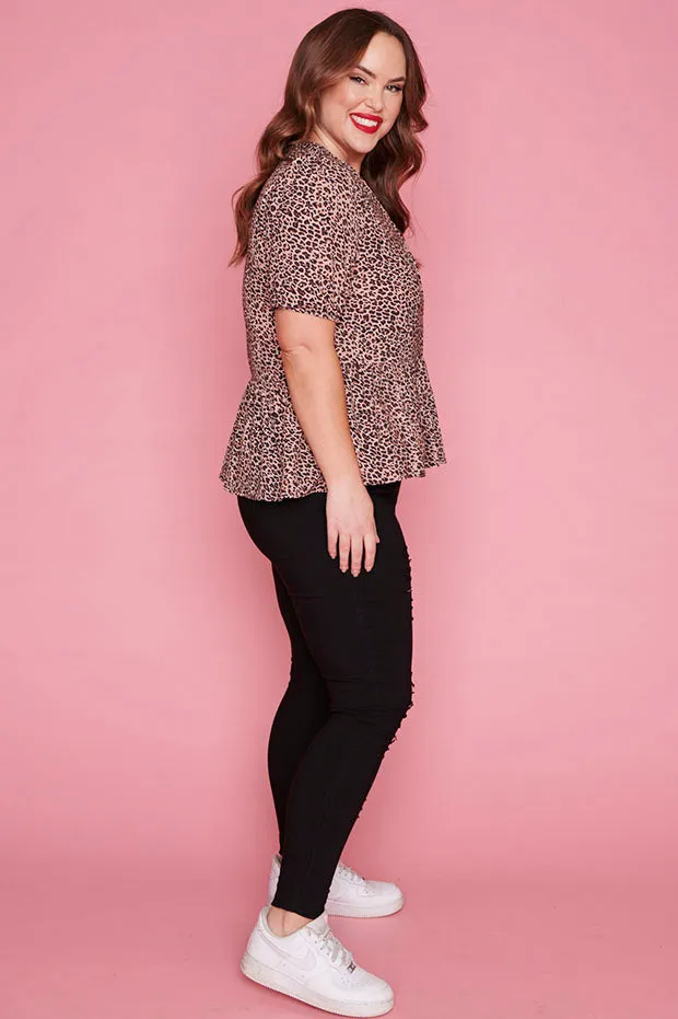 Kerrie Leopard Print Blouse