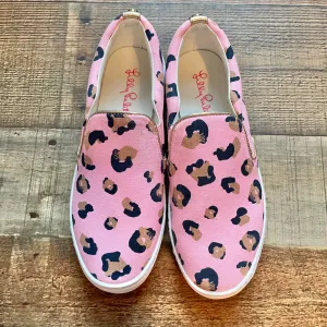 Lilly Pulitzer Pink Animal Print Slip On Sneakers- Size 7 (see notes)