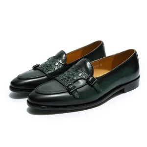 LuxeLeather Exotic Slip-On Loafers