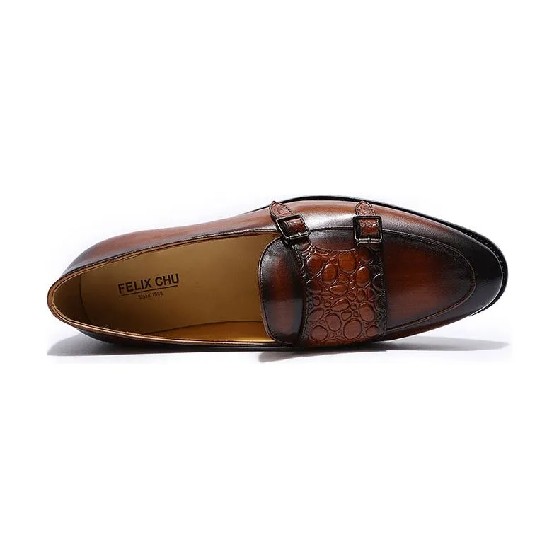 LuxeLeather Exotic Slip-On Loafers