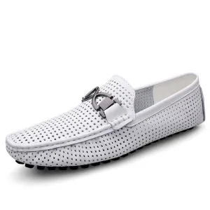 Luxury CrocLeather Slip-on Flats