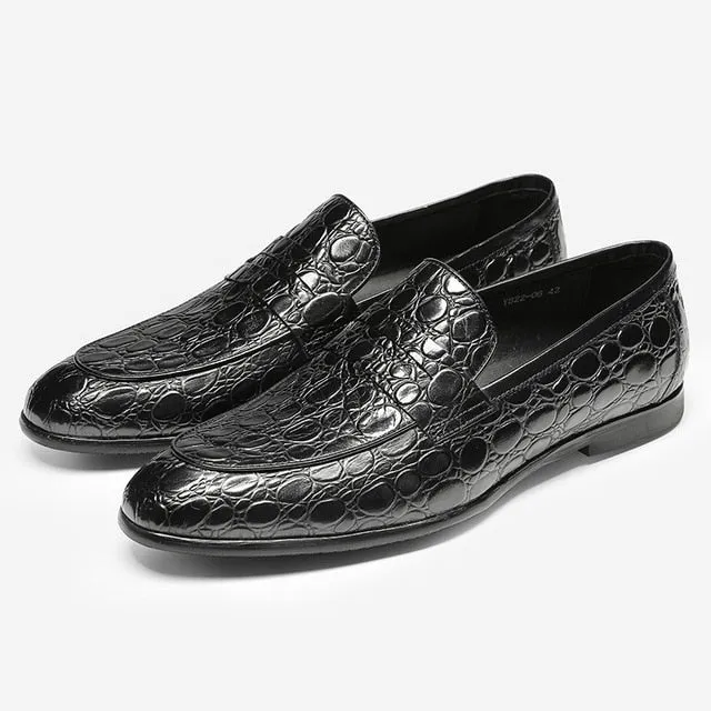 Luxury CrocTex Summer Slip-On Loafers