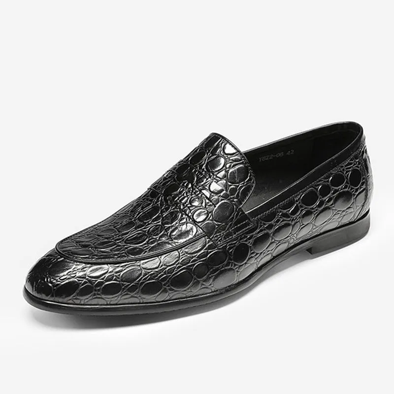 Luxury CrocTex Summer Slip-On Loafers