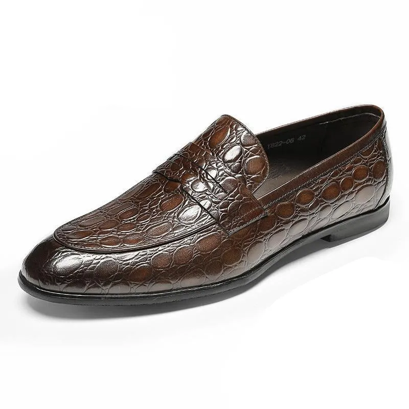 Luxury CrocTex Summer Slip-On Loafers