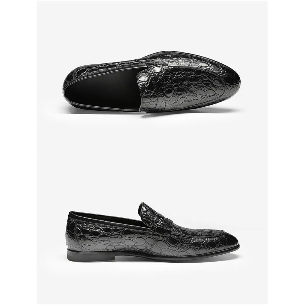 Luxury CrocTex Summer Slip-On Loafers