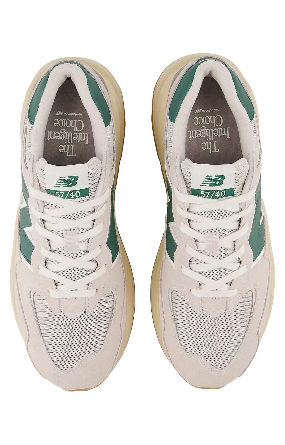 (M5740RSG) 57/40 Shoes - Moonbeam/Nightwatch Green