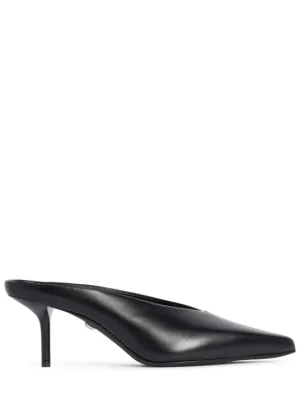 Max Mara   60mm MM leather mules 