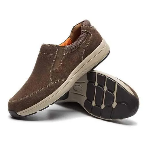 Men Comfy Slip On Suede Leather Sneakers