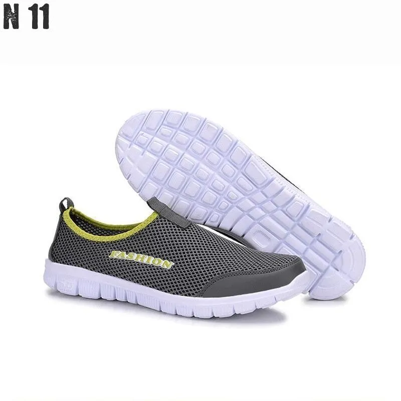 Men Shoes Fashion 2017 Summer Comfortable Men Casual Shoes Mesh Breathable Flat shoes cheap shoes Plus Size 34-46