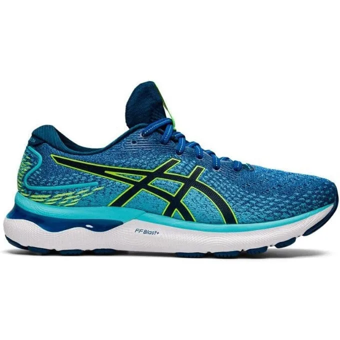 Men's Asics GEL-Nimbus 24, Lake Drive/Hazard Green, 12.5 4E Extra Wide