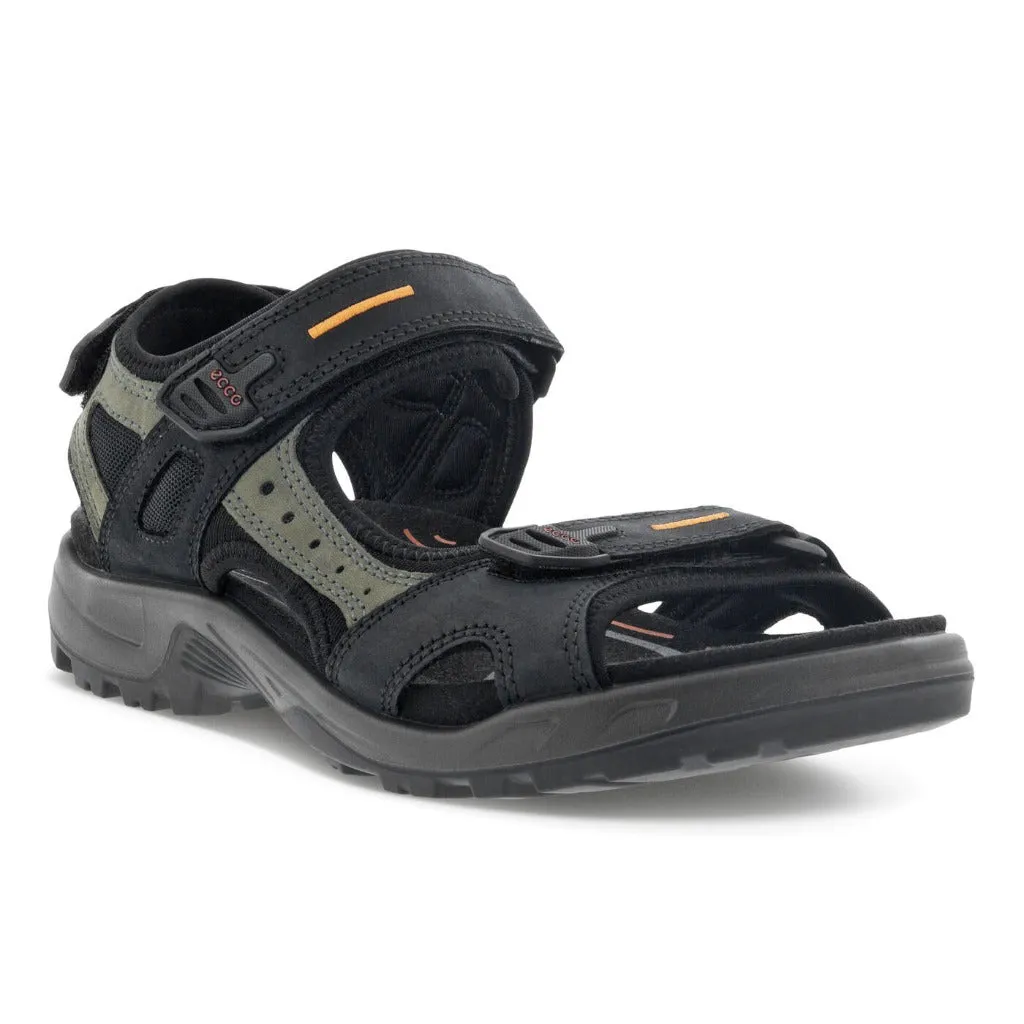 Men's Ecco Yucatan Sandal 06956450034 Color:  Black/Mole/Black