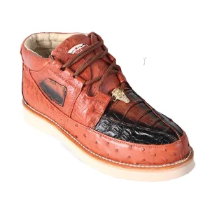 Men's Los Altos Caiman and Ostrich Skin Shoe ZA050258