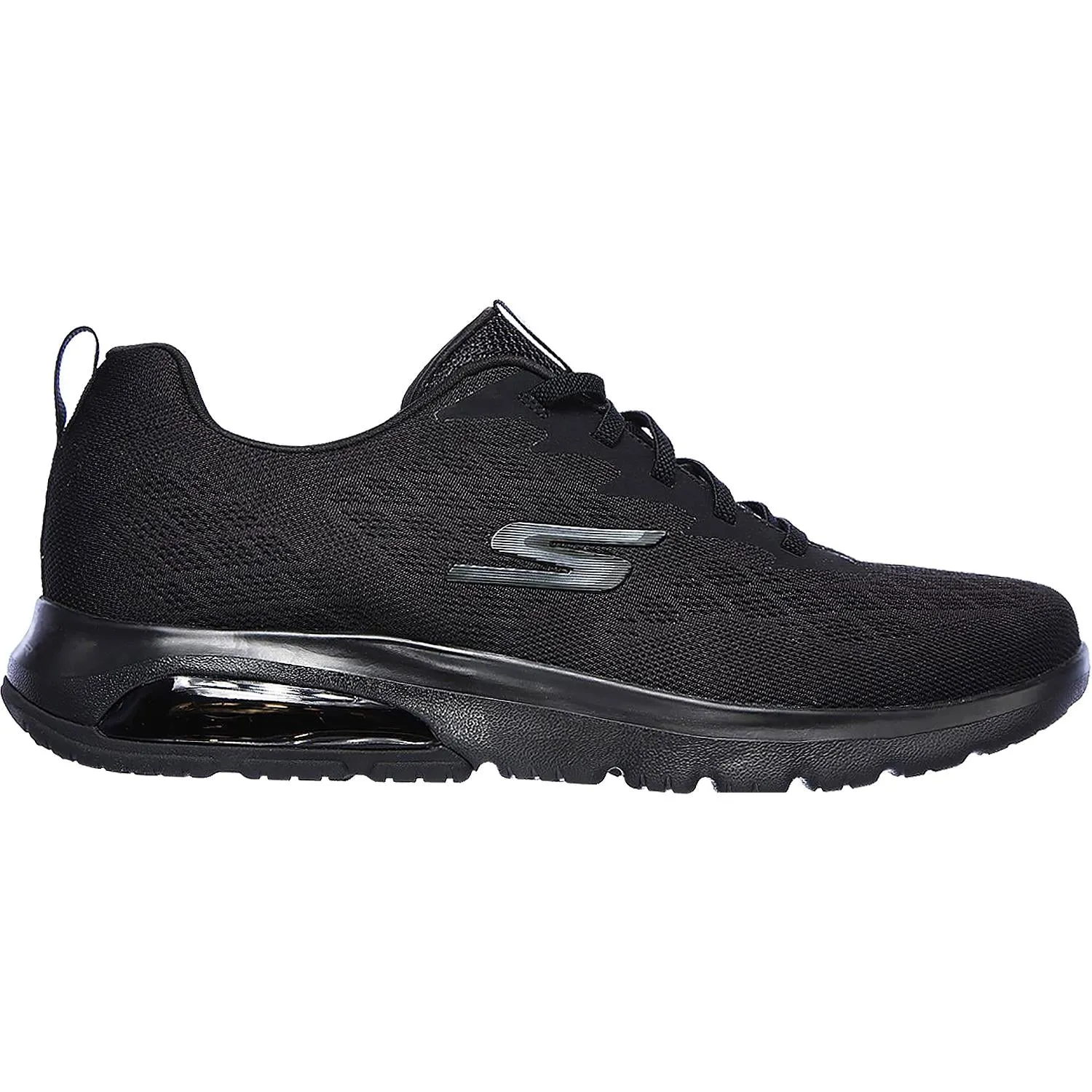 Men's Skechers GOwalk Air Nitro Black Knit Fabric