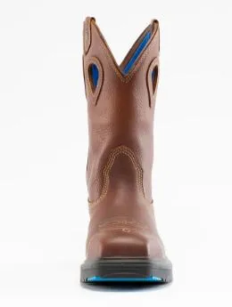 Men's Steel Blue Blue Heeler Western Style Safety Boot