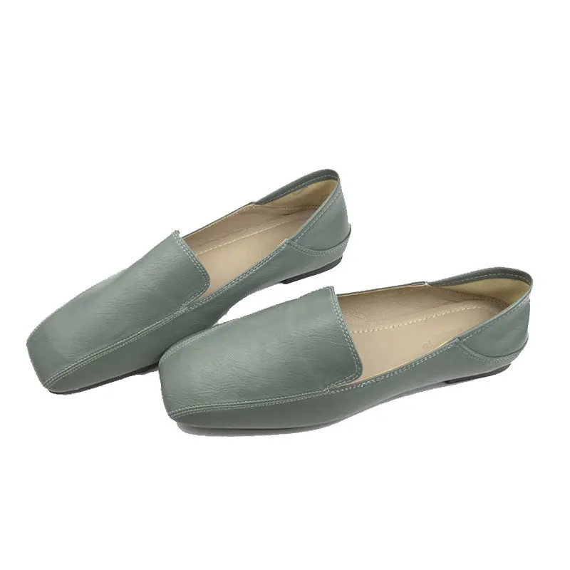 Microfiber Soft Leather Slip-on Flats