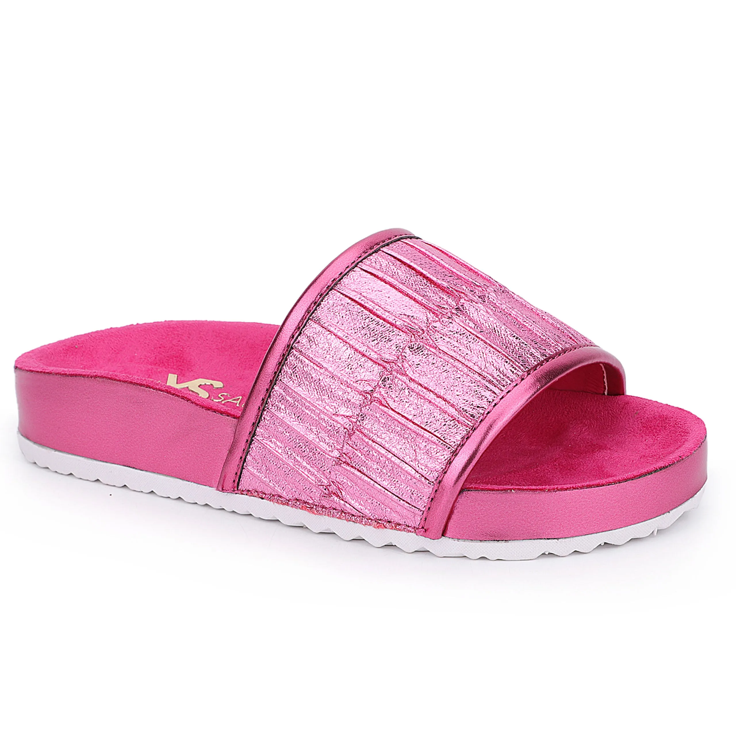 Miss Ariel Slide in Pink Metallic - Kids