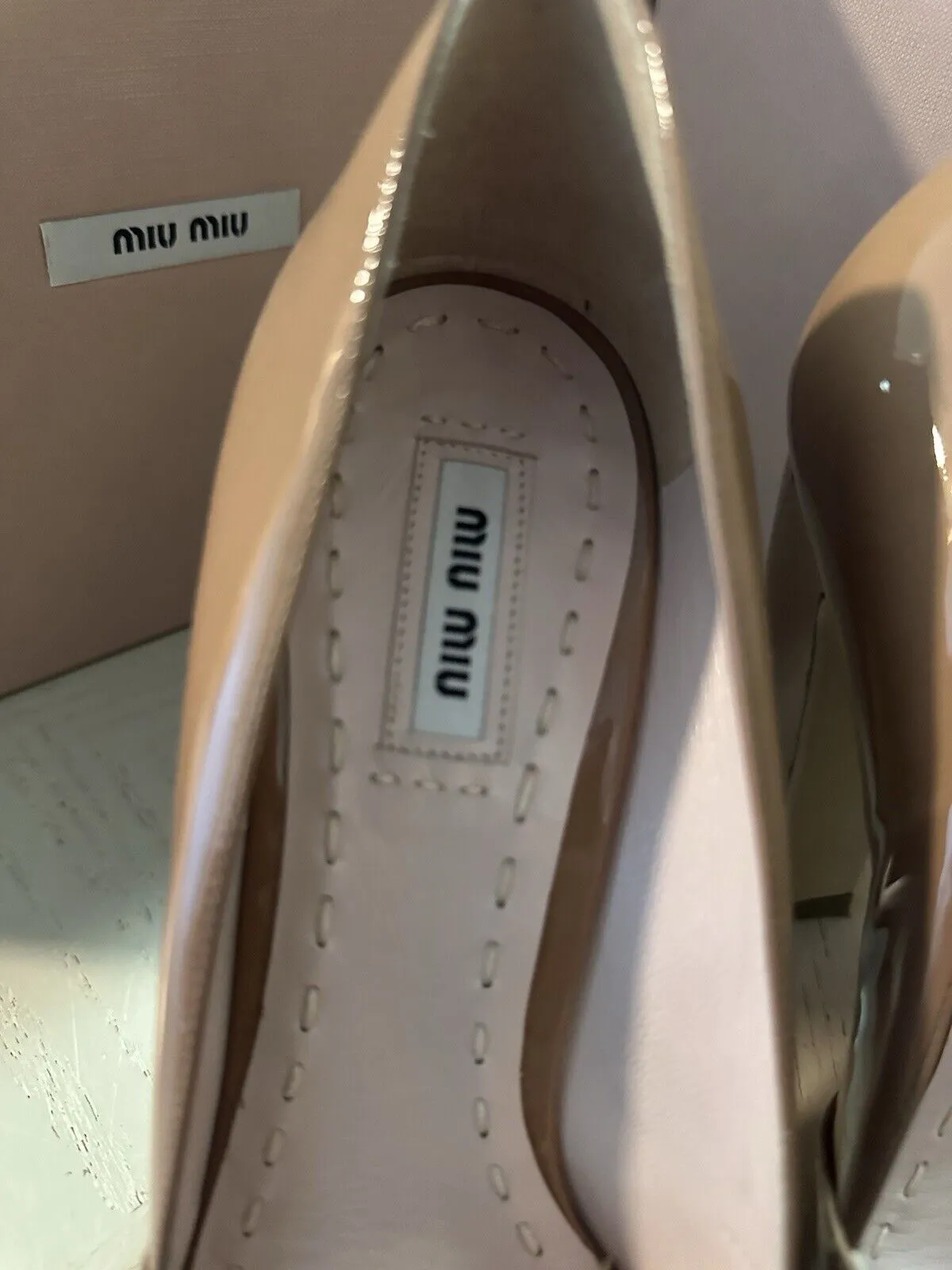 MIU MIU Women Leather Sandal Color Camel 9.5 US/39.5 Eu New Italy