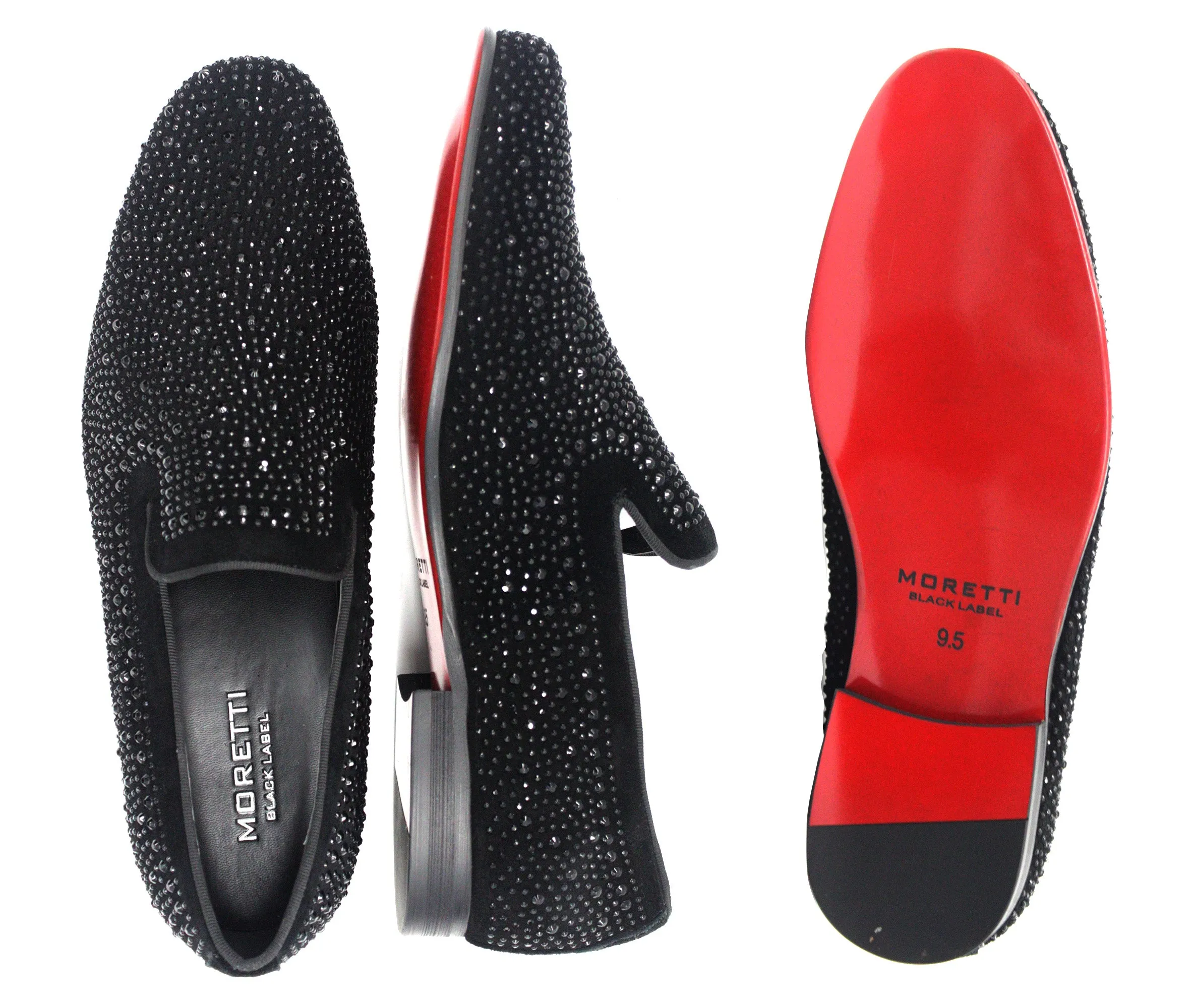 MORETTI,PLAIN TOE-SLIP ON-SHOES-M31594-BLACK