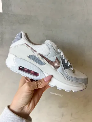 New Neutral Greige Swarovski Womens Nike Air Max 90