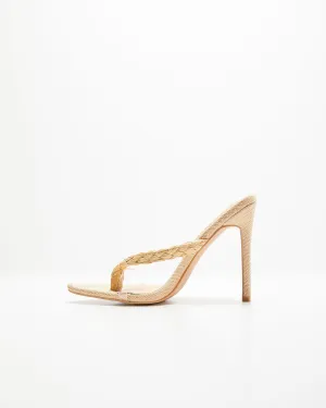 Nitro Woven Strap Slip On Stiletto Heels