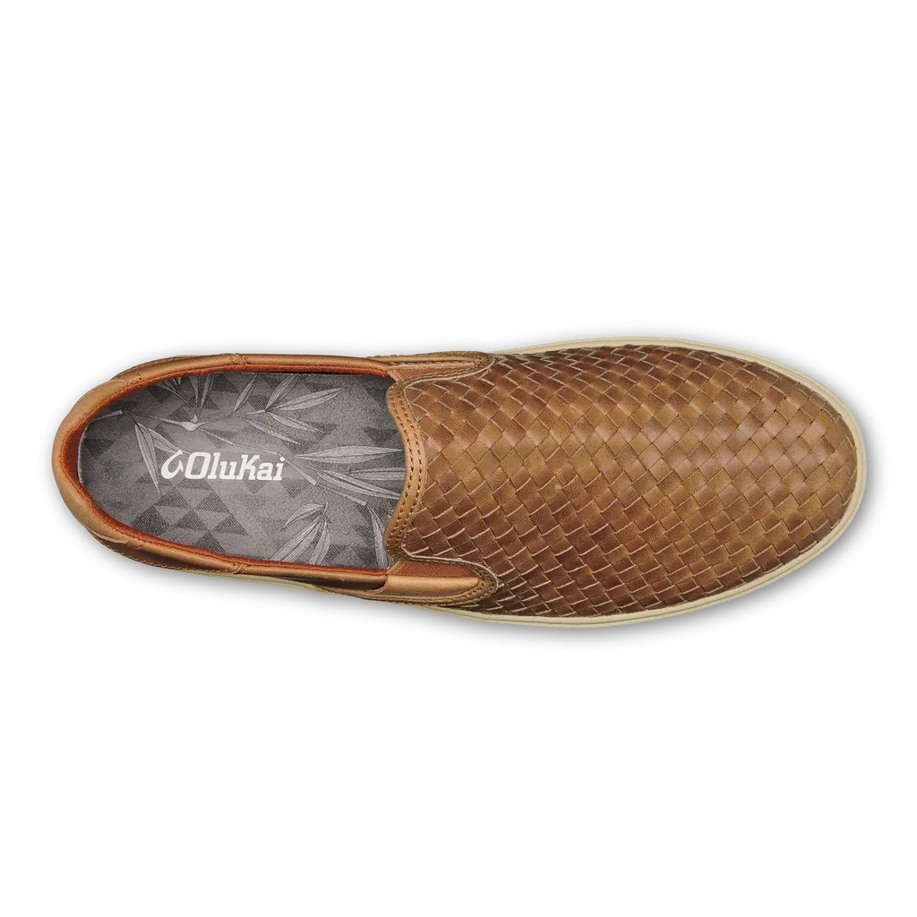 Olukai "Lae‘ahi Lauhala" Men's Leather Slip-On Shoes