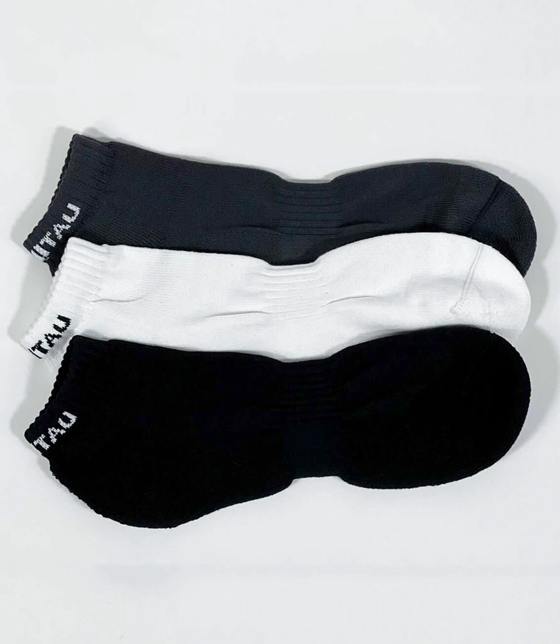 Omnitau Unisex Classic Organic Cotton Trainer Socks - Multi Pack of Black, Grey & White